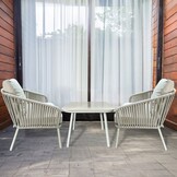 NUFORMA Tuinmeubelset Beige - Weerbestendig Aluminium en Technorattan