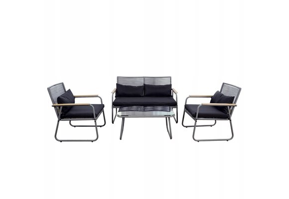 GARDENSELECT Technorattan Tuinmeubelset Miami Sunset - Luxe Lounge Set