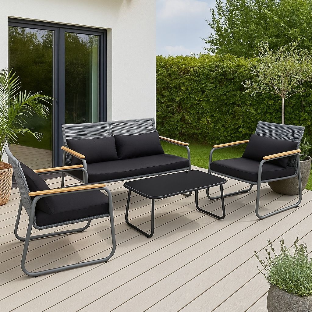 GARDENSELECT Technorattan Tuinmeubelset Miami Sunset - Luxe Lounge Set
