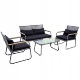 GARDENSELECT Technorattan Tuinmeubelset Miami Sunset - Luxe Lounge Set