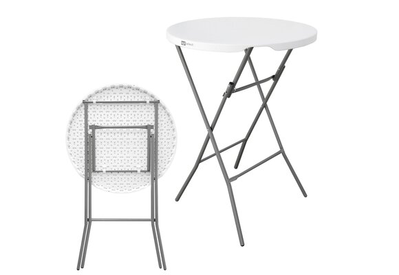 GARDENSELECT Nuforma statafel Ø 80 cm - weerbestendig en opvouwbaar