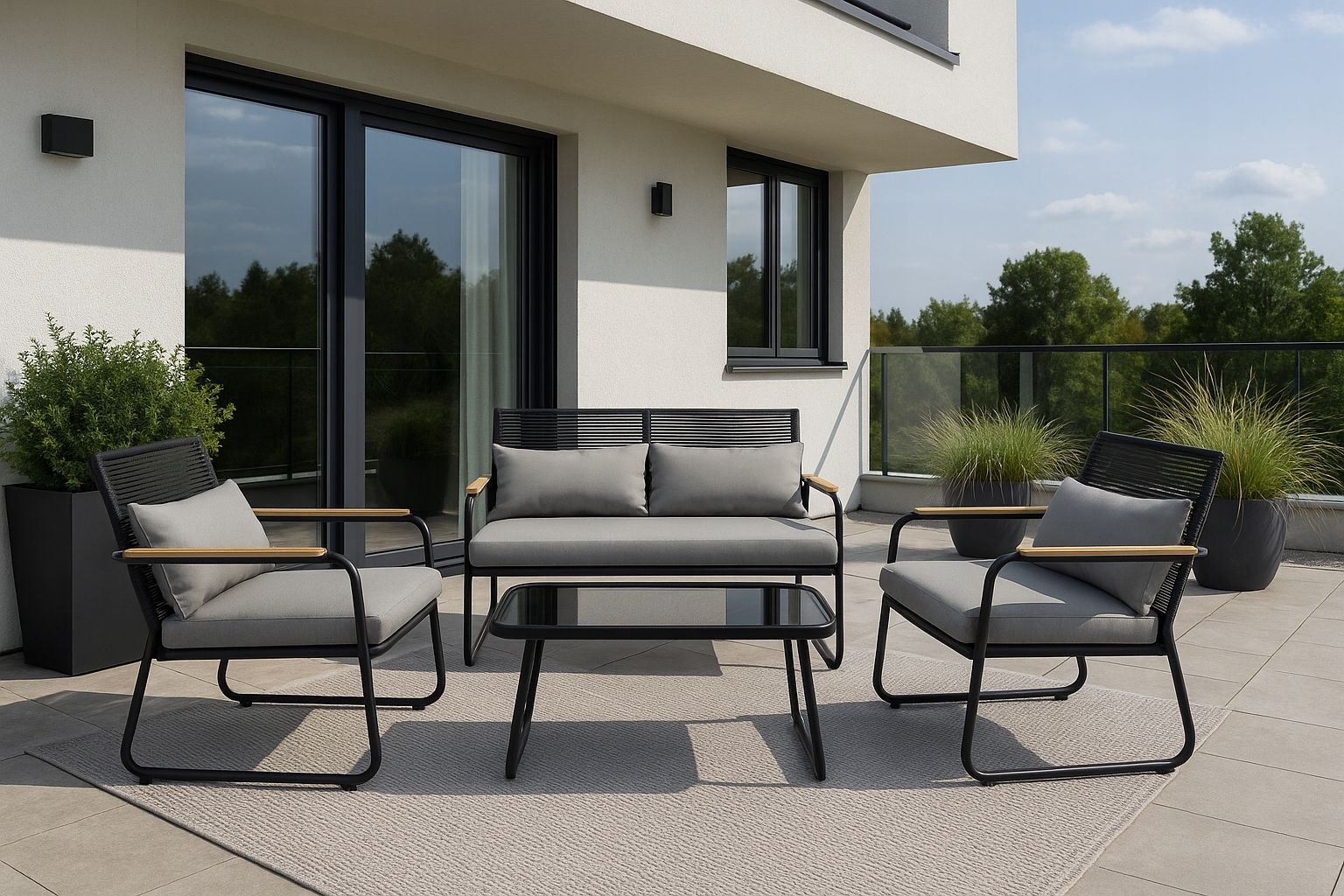 NUFORMA Technorattan Tuinset MIAMI SUNSET - Stijlvol en Weerbestendig