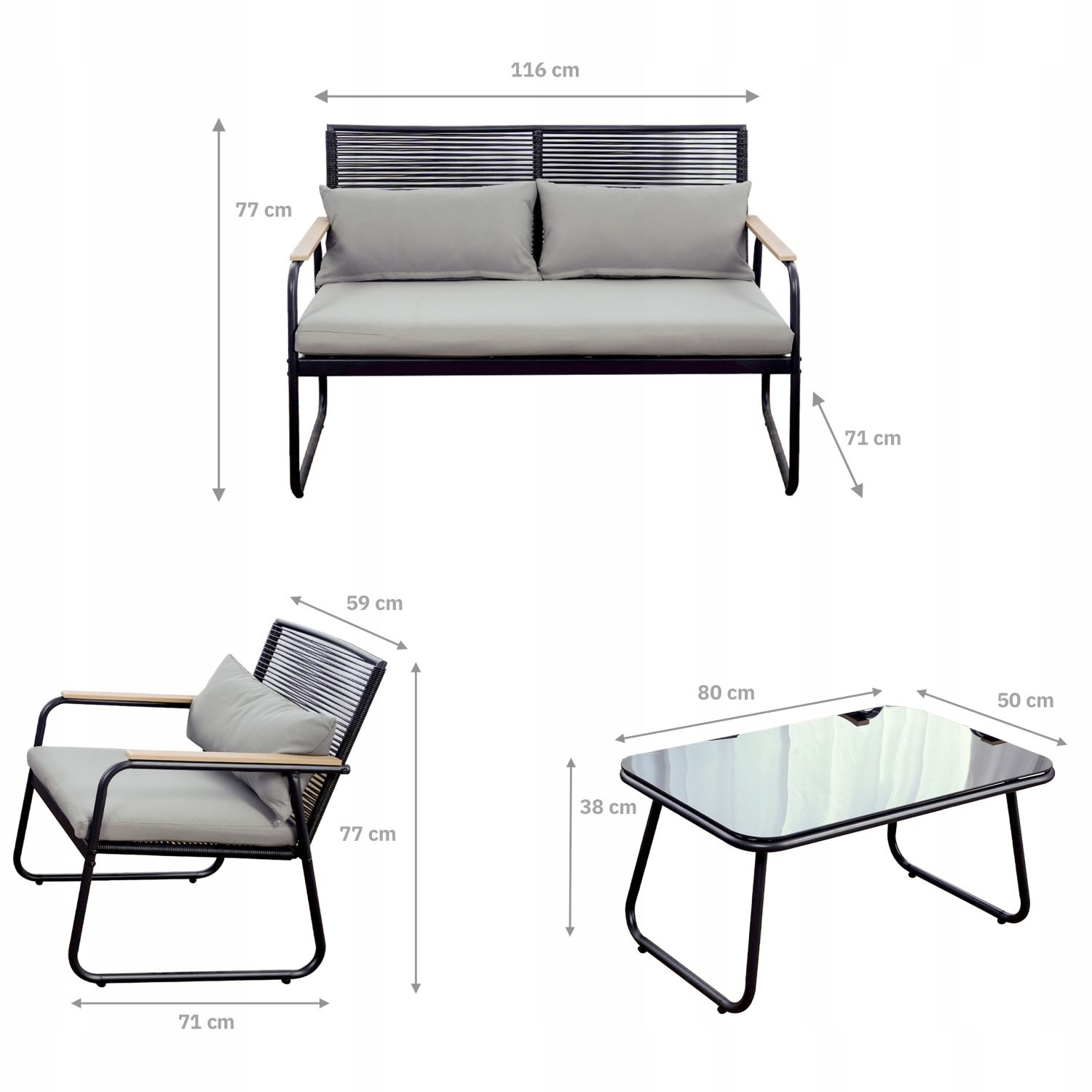 NUFORMA Technorattan Tuinset MIAMI SUNSET - Stijlvol en Weerbestendig