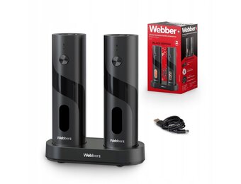 WEBBER Elektrische Peper- en Zoutmolens - Set van 2 USB Oplaadbaar