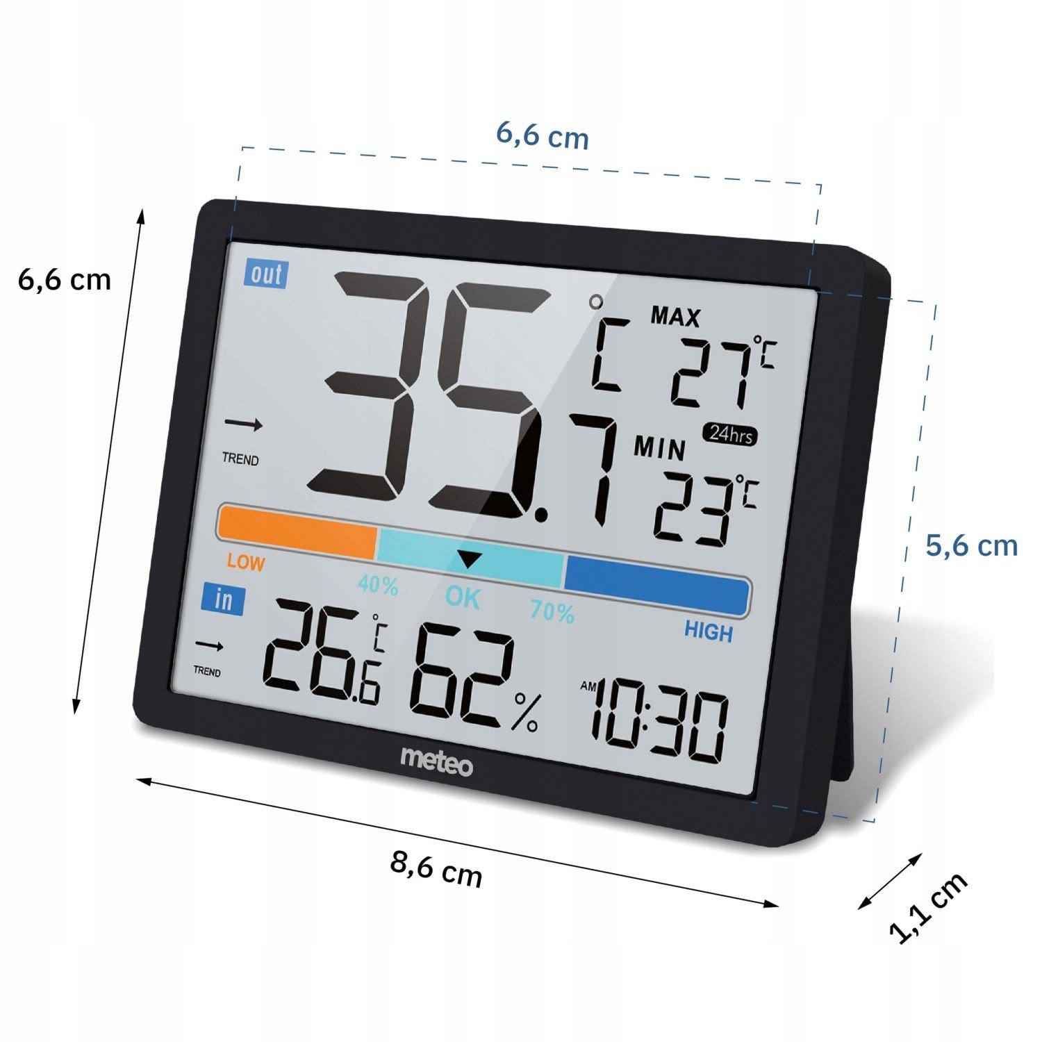 METEO SP109C Digitale Weerstation Thermometer - Ultraslank Design