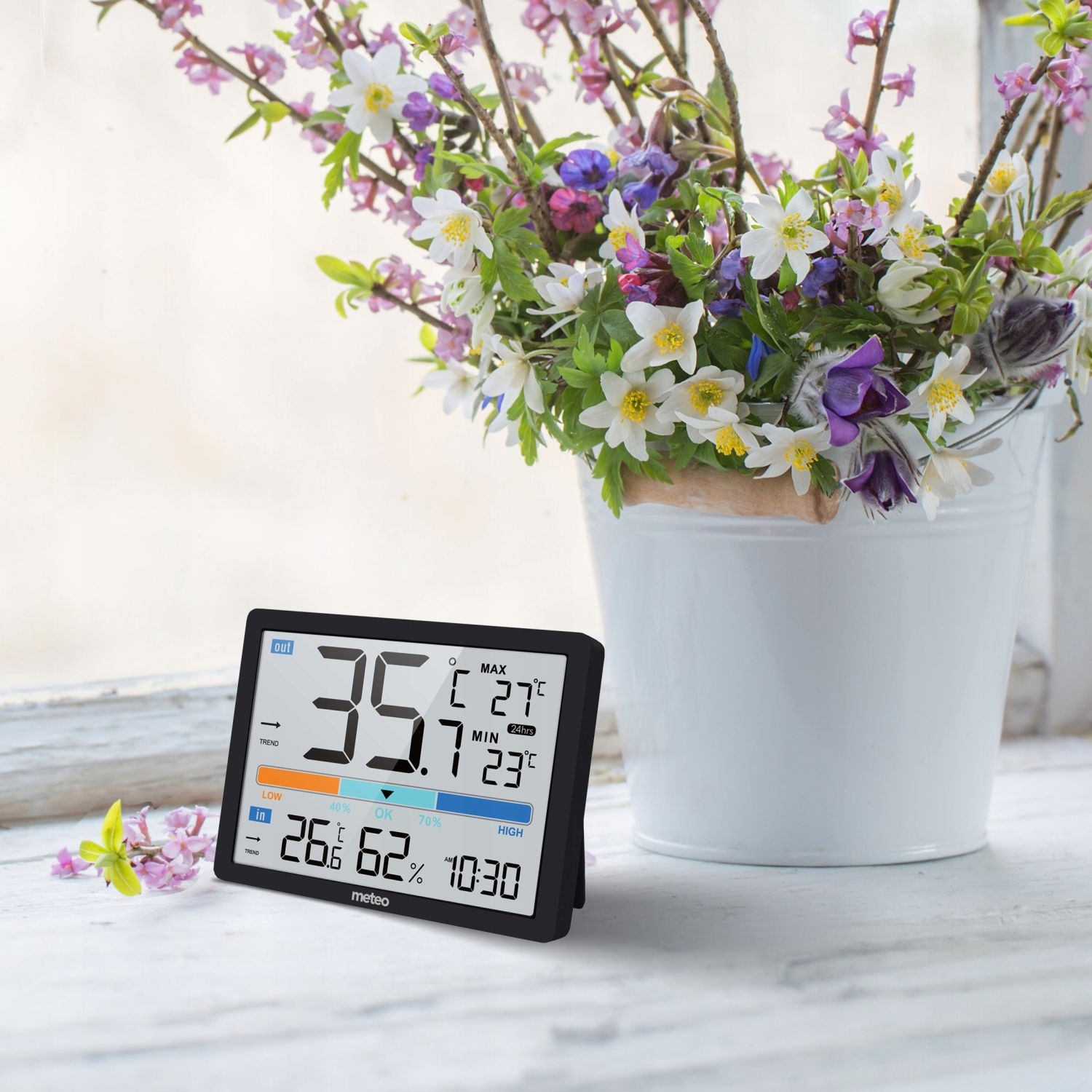 METEO SP109C Digitale Weerstation Thermometer - Ultraslank Design