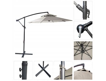 GARDENSELECT Zweefparasol 2,7m - Optimale Schaduw en Kantelbaar Doek