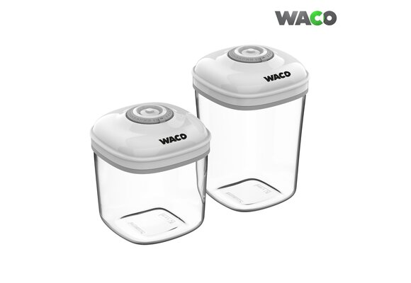 WACO Vacuüm Voedselbewaardoos Set - 2 Stuks - Houdt Voedsel Langer Vers