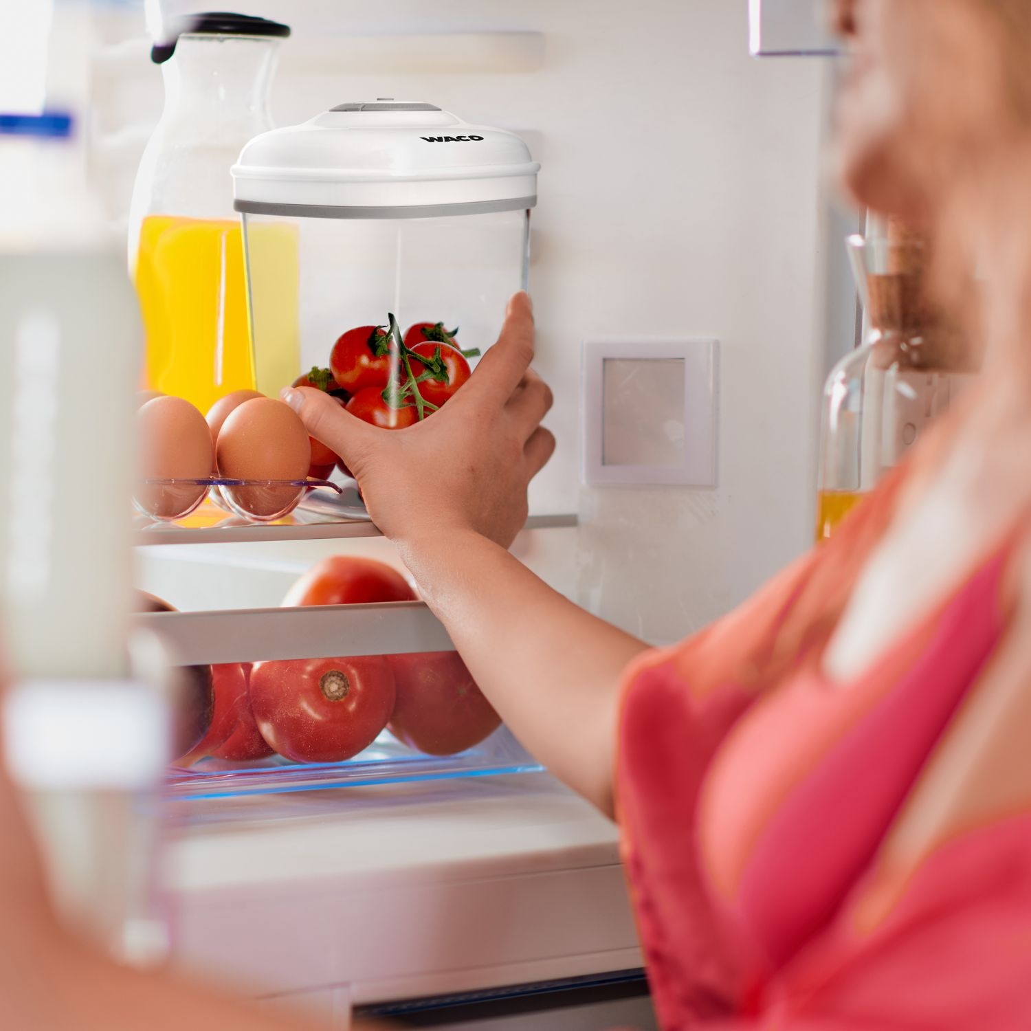 WACO Vacuüm Voedselbewaardoos Set - 2 Stuks - Houdt Voedsel Langer Vers