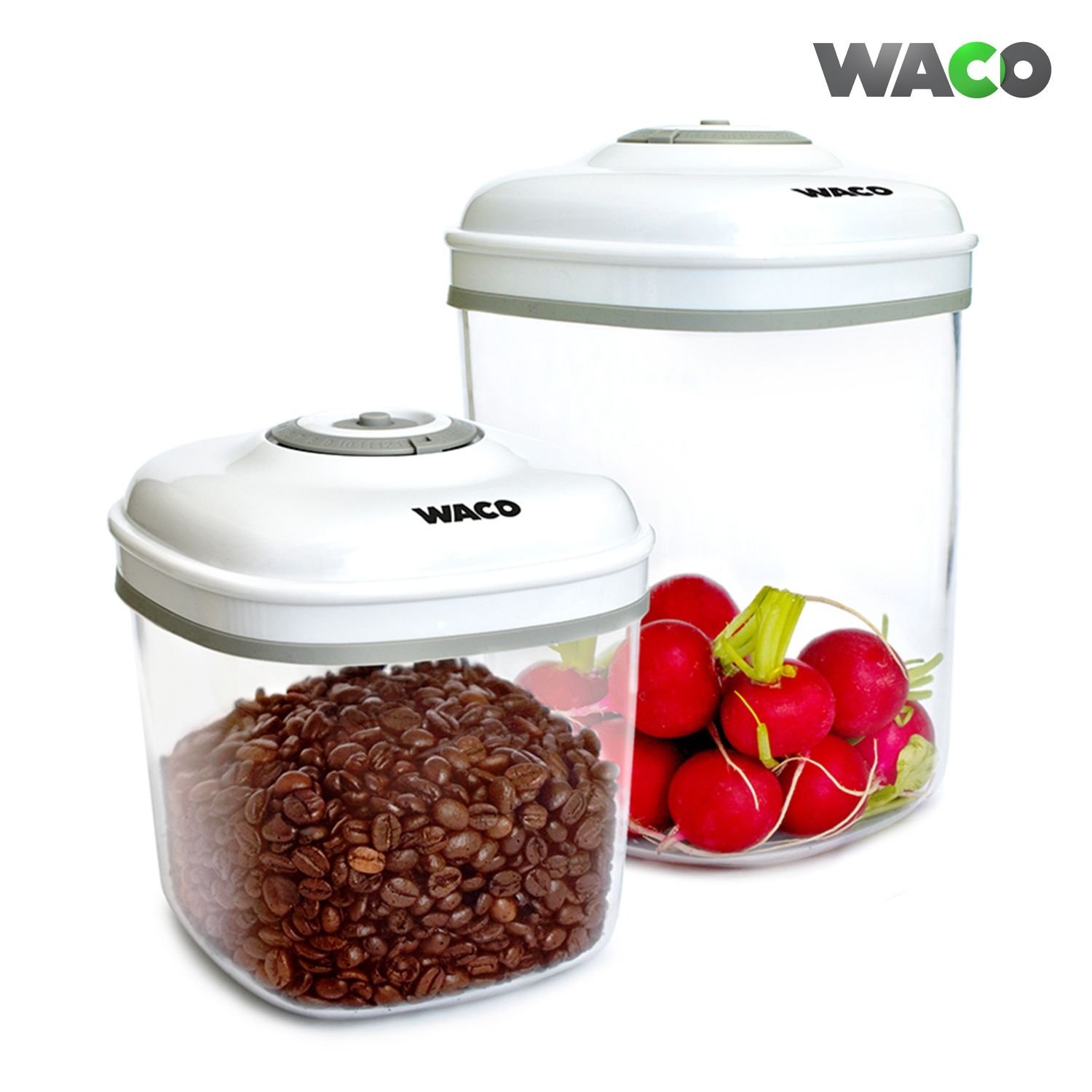 WACO Vacuüm Voedselbewaardoos Set - 2 Stuks - Houdt Voedsel Langer Vers