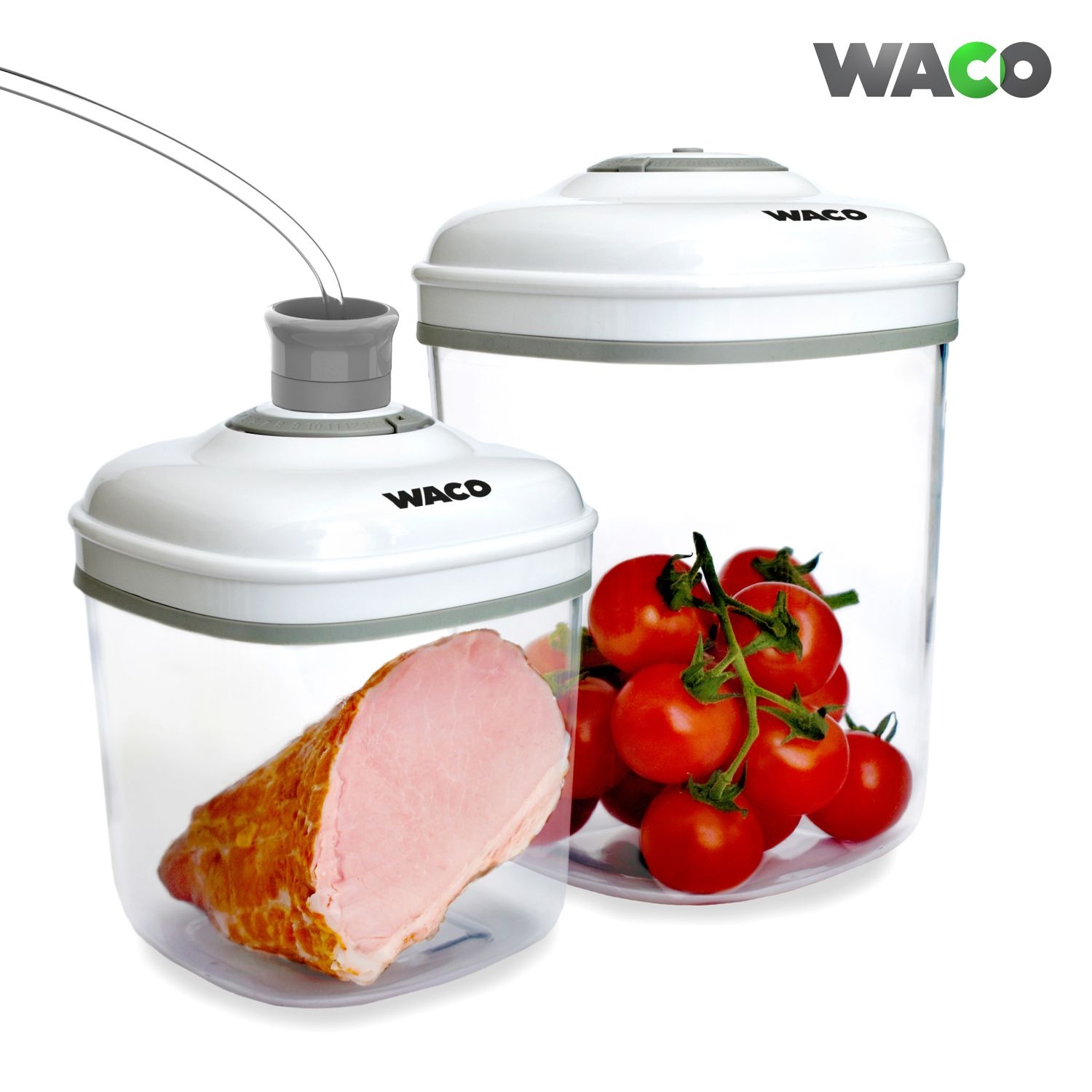 WACO Vacuüm Voedselbewaardoos Set - 2 Stuks - Houdt Voedsel Langer Vers
