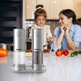 WEBBER Elektrische Peper- en Zoutmolen - USB Oplaadbare Set van 2