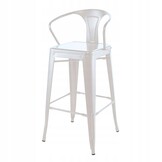 NUFORMA Barkruk Wit Loft - Industrieel design met 120 kg draagkracht