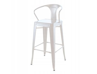 NUFORMA Barkruk Wit Loft - Industrieel design met 120 kg draagkracht