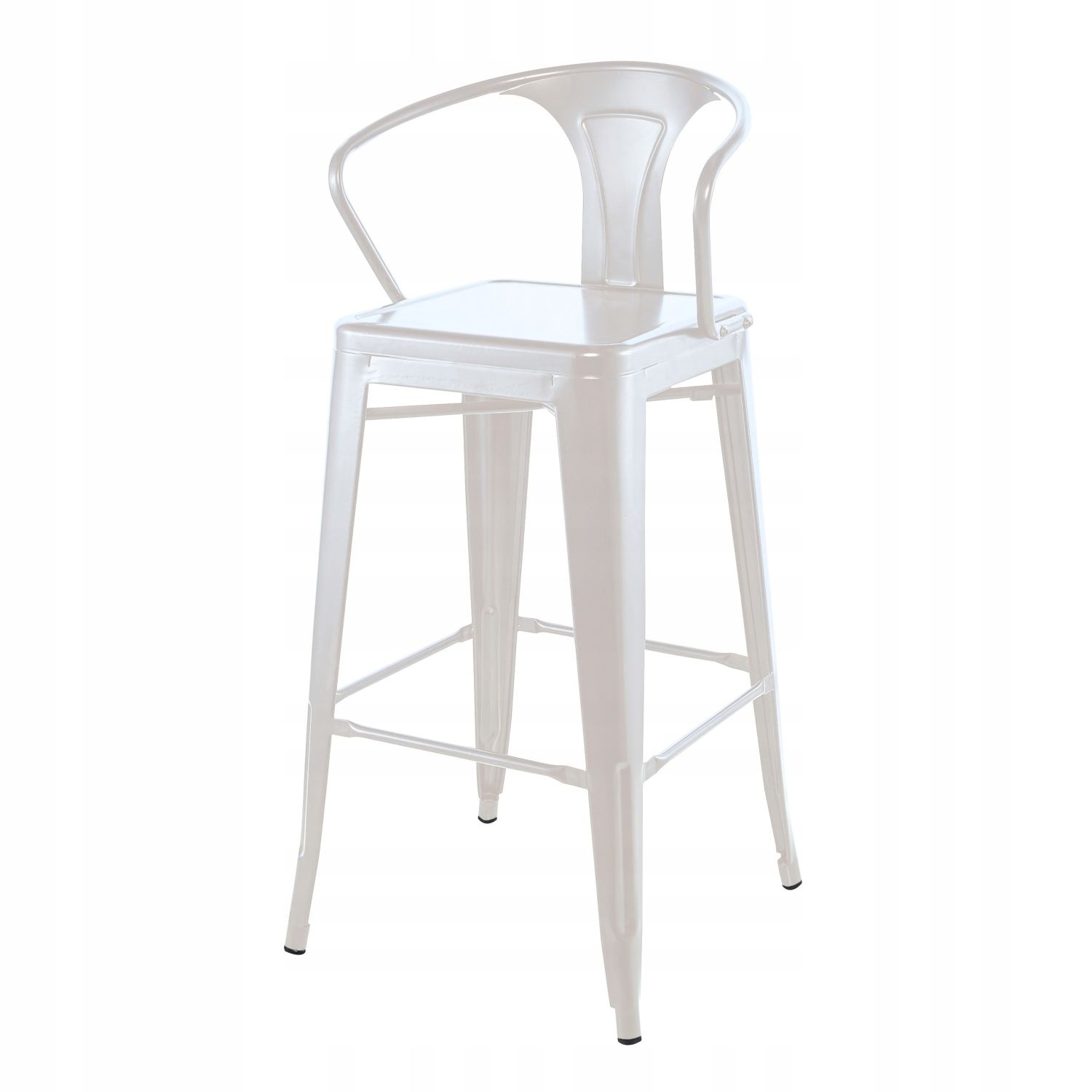 NUFORMA Barkruk Wit Loft - Industrieel design met 120 kg draagkracht