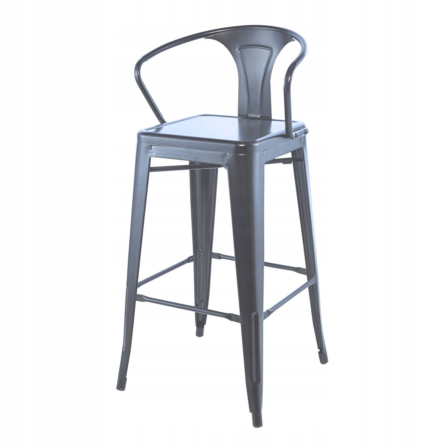 NUFORMA Barstoel Loftstijl - Zilveren Barkruk met Vloerbescherming