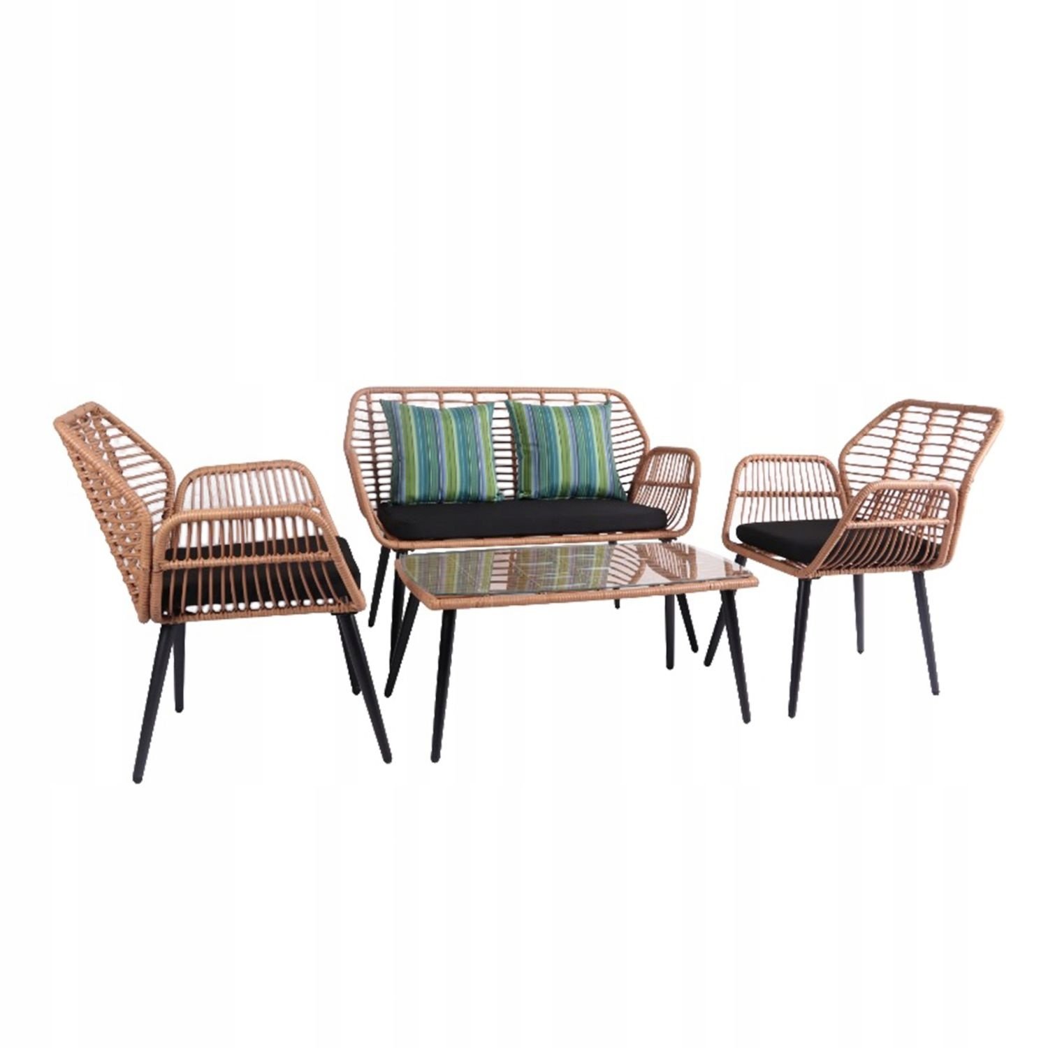 NUFORMA VITERBO Technorattan Tuinmeubelset - Luxe 4-Persoons Set Grijs