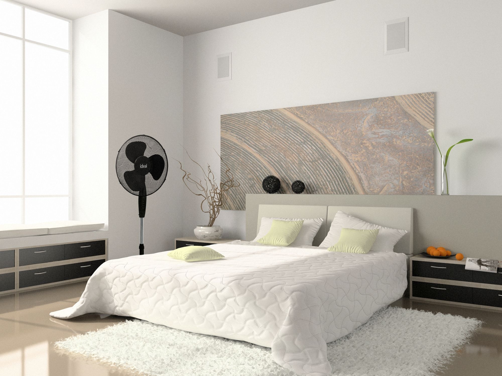 IDEAL Vloerventilator ID2501 - Bijzonder stil en in hoogte verstelbaar