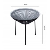 NUFORMA Bijzettafel Acapulco - Ronde Balkontafel van Technorattan