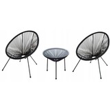 NUFORMA Bijzettafel Acapulco - Ronde Balkontafel van Technorattan