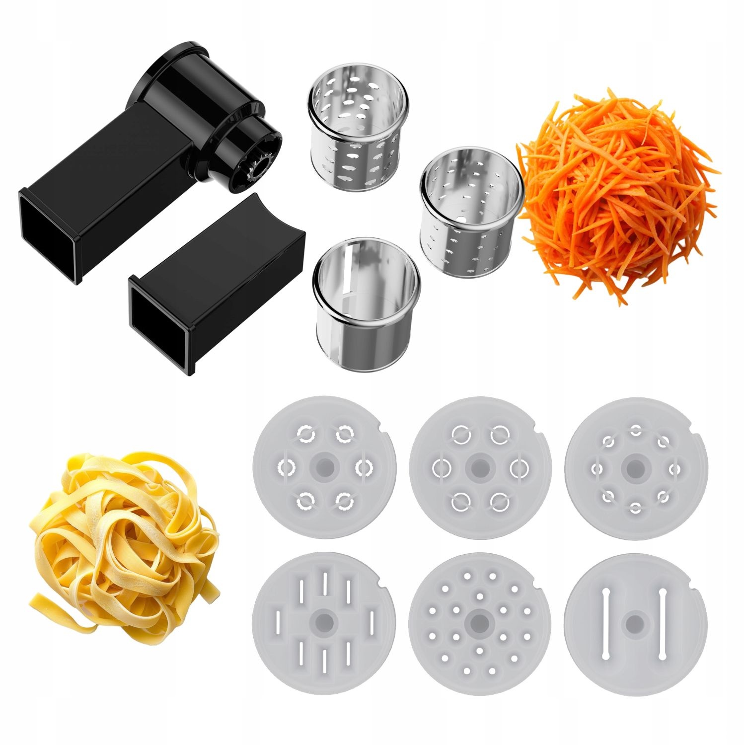 WEBBER rasp en 6 pastamakers SM17 - maak zelf verse authentieke pasta