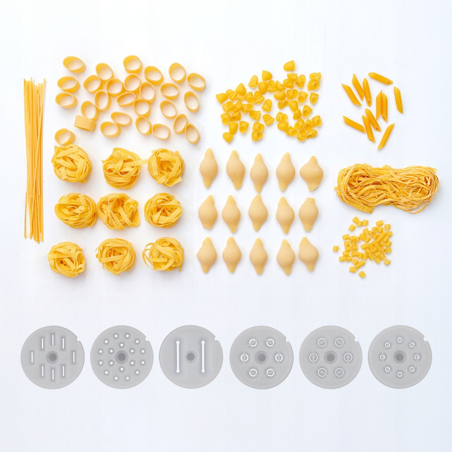 WEBBER rasp en 6 pastamakers SM17 - maak zelf verse authentieke pasta