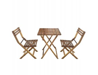 GARDENSELECT Houten Tuinmeubelset - Inklapbaar en Weerbestendig