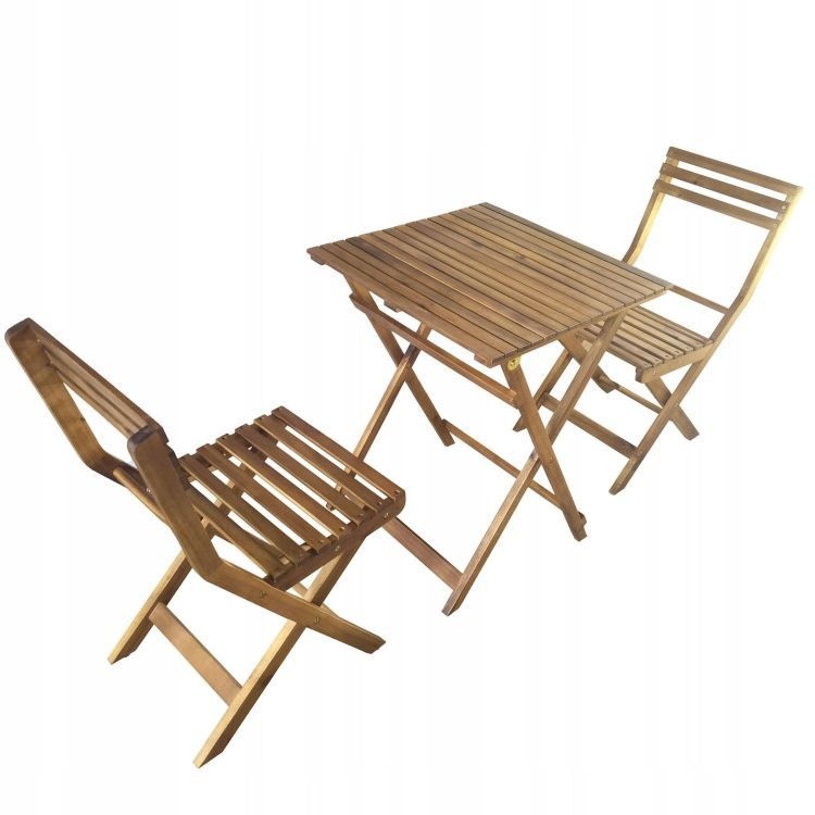 GARDENSELECT Houten Tuinmeubelset - Inklapbaar en Weerbestendig