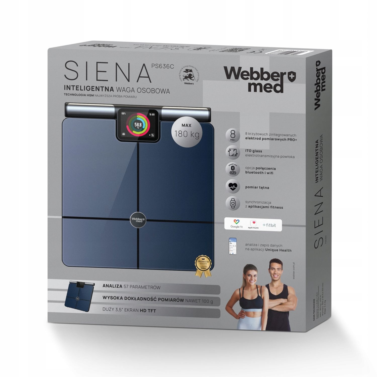 Webber Med Badkamerweegschaal SIENA PS636C - Complete lichaamsanalyse