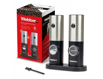 WEBBER Elektrische Peper- en Zoutmolen Set - Met Antimorrelplaat