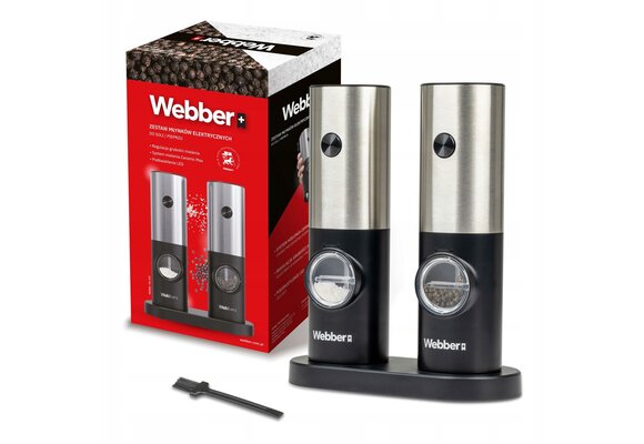 WEBBER Elektrische Peper- en Zoutmolen Set - Met Antimorrelplaat
