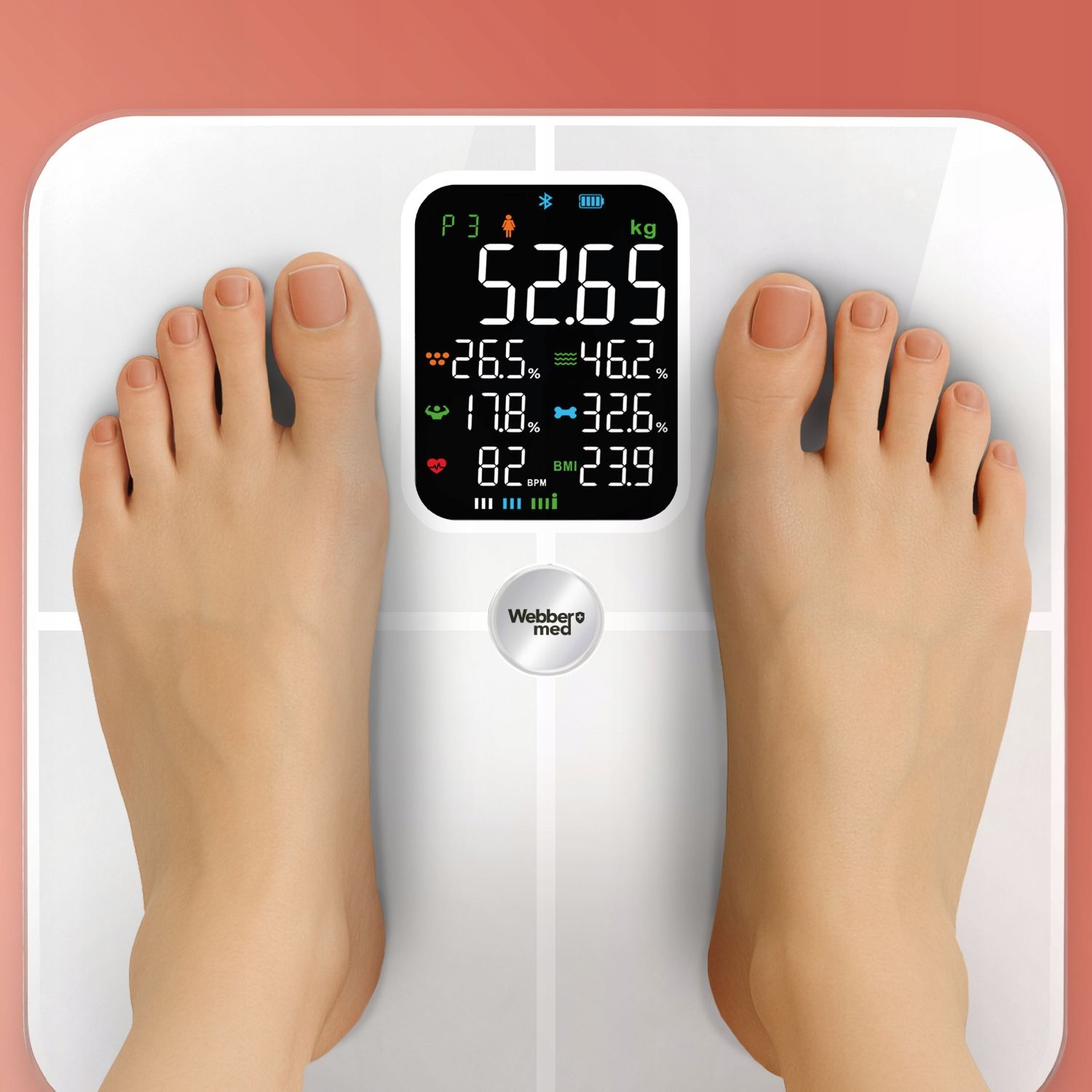 Webber Med Analytische Badkamerweegschaal IF1321B - 16 Parameters