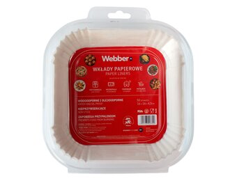 Webber Papieren Airfryer Bakjes 16x16 cm - Geen vette afwas meer