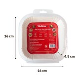 Webber Papieren Airfryer Bakjes 16x16 cm - Geen vette afwas meer