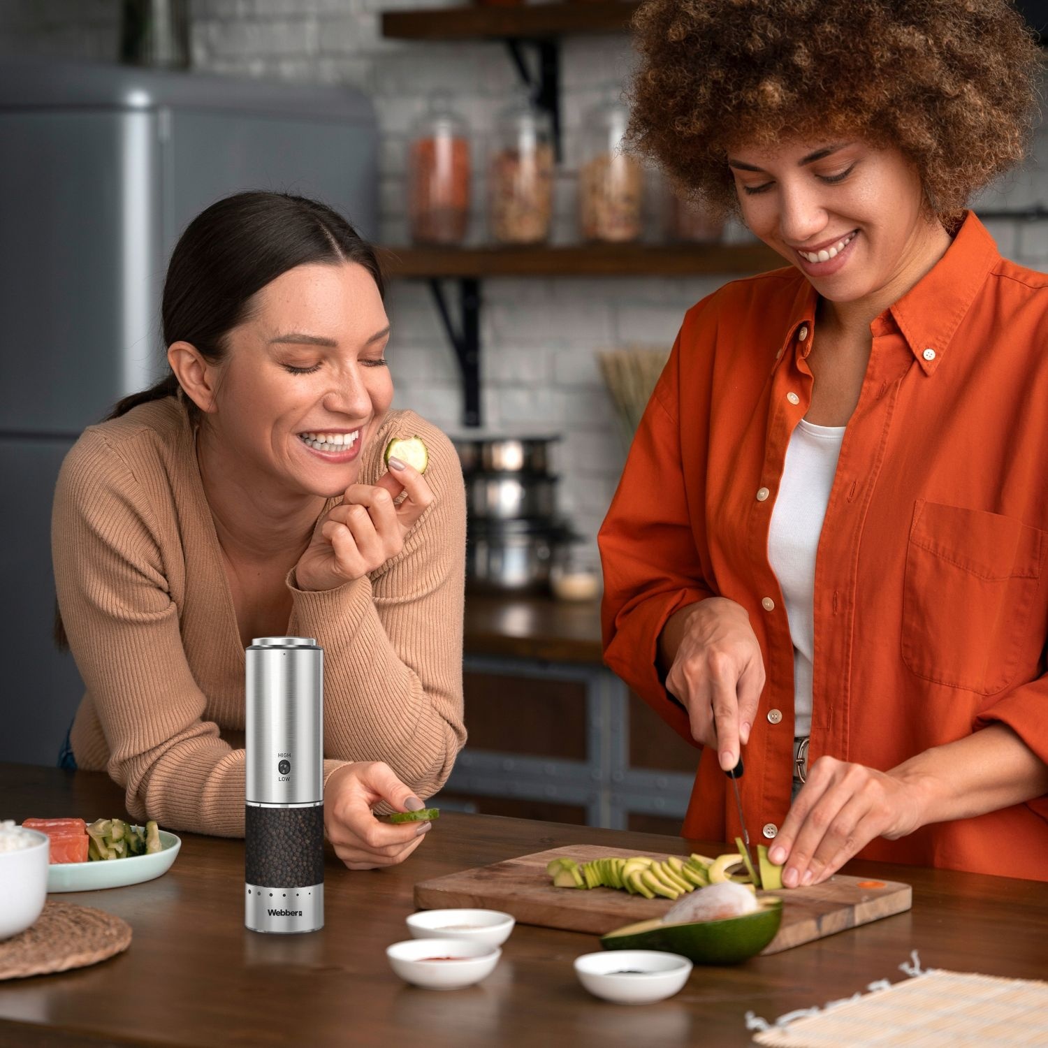 Webber Elektrische Peper- en Zoutmolen - USB Oplaadbaar & Keramisch