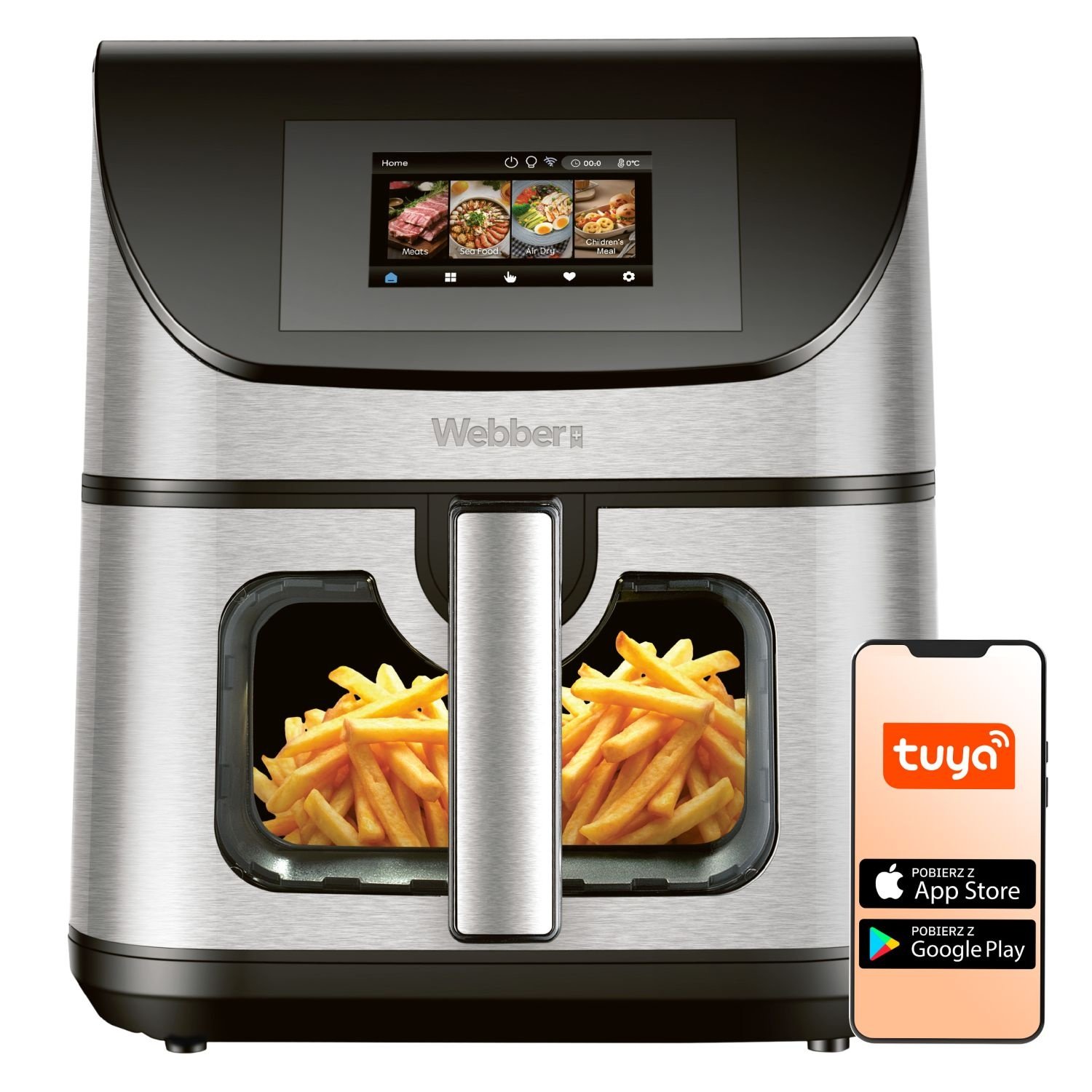 Webber Heteluchtfriteuse AF938TFT EINS - 8L met dubbele verwarming