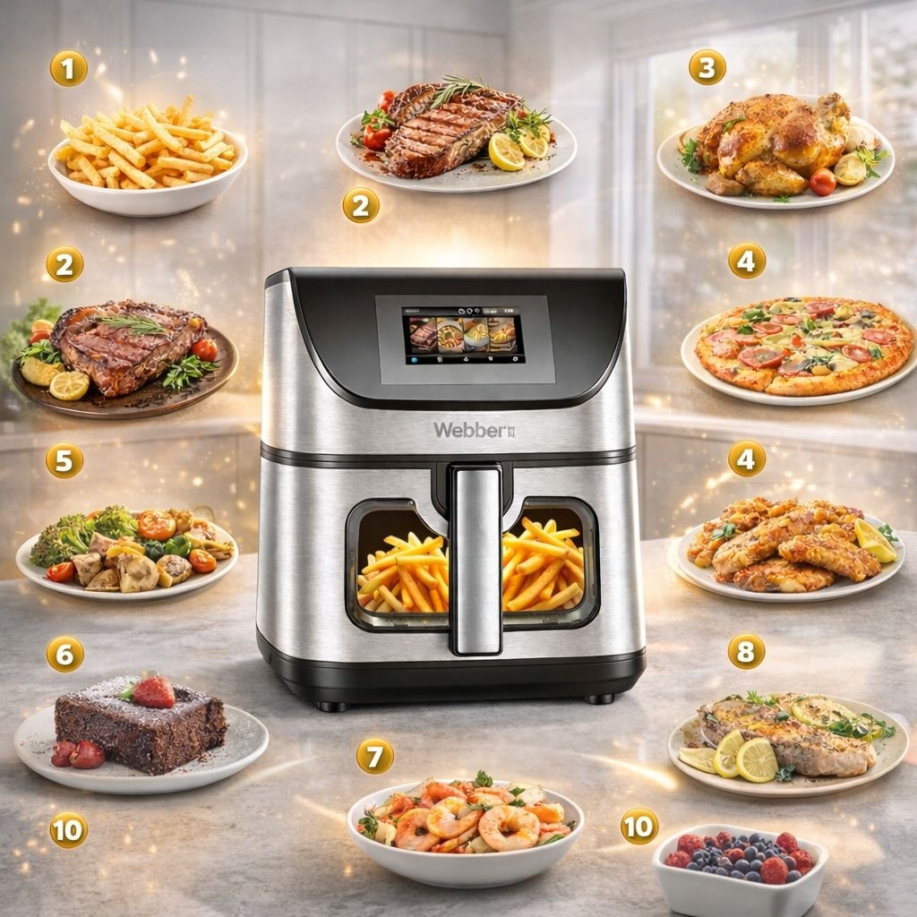 Webber Heteluchtfriteuse AF938TFT EINS - 8L met dubbele verwarming