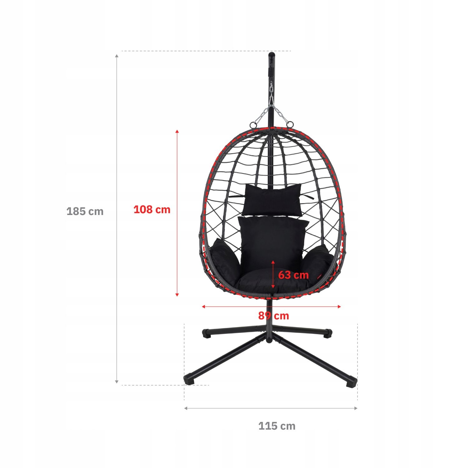 Nuforma hangende schommelstoel 04K - luxe cocon voor tuin en binnen