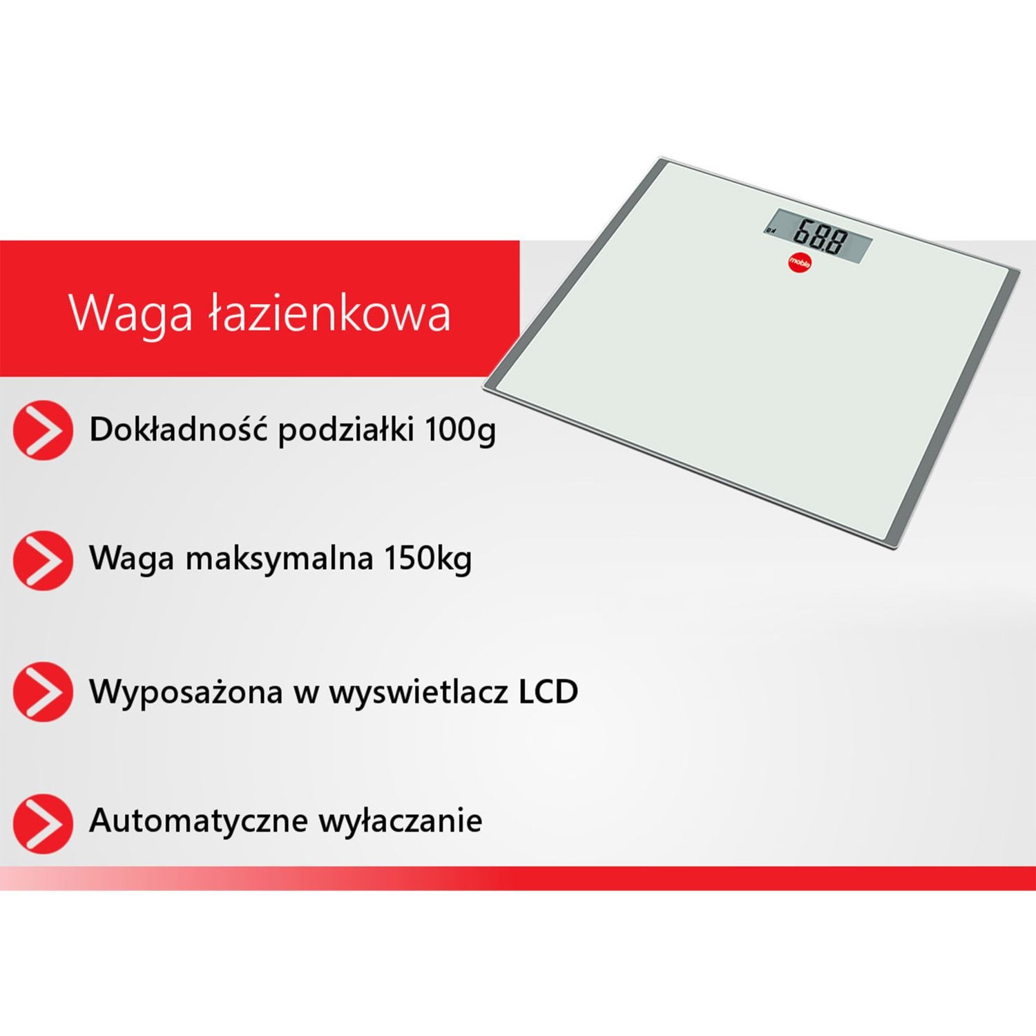 Eldom Elektronische badkamerweegschaal GWO250 - Nauwkeurig tot 100g