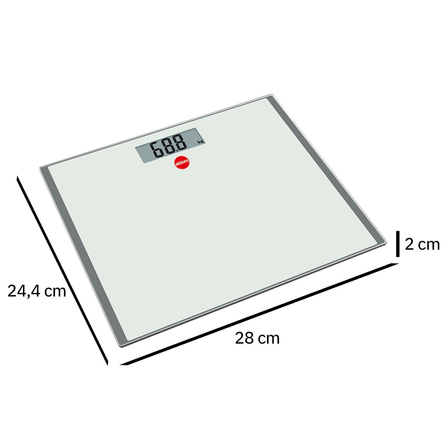 Eldom Elektronische badkamerweegschaal GWO250 - Nauwkeurig tot 100g