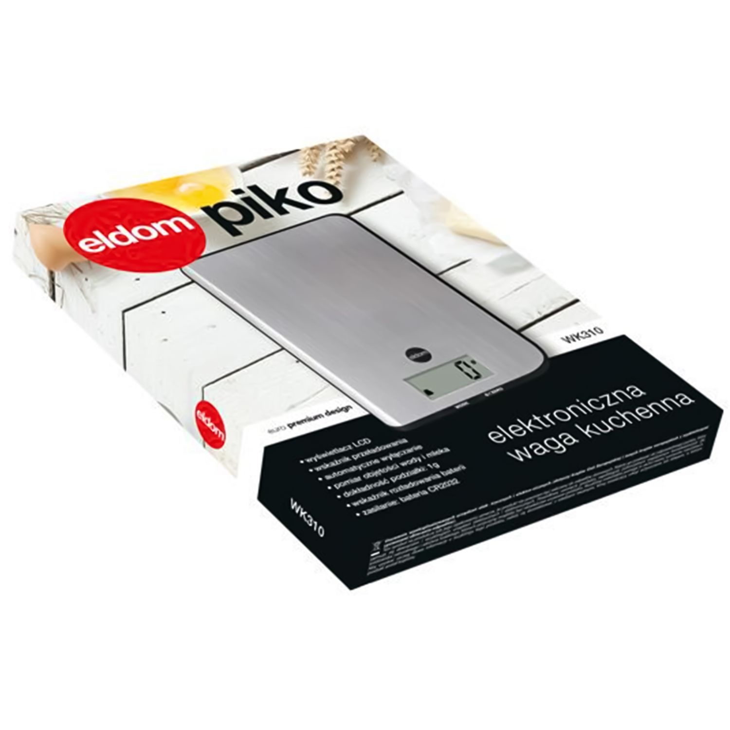ELDOM Elektronische Keukenweegschaal PIKO WK310 - 1g Nauwkeurig