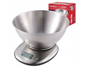 Webber Keukenweegschaal HANDY EK4390 - Precisie met 1,8L Inox Mengkom