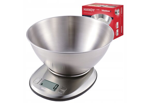 Webber Keukenweegschaal HANDY EK4390 - Precisie met 1,8L Inox Mengkom