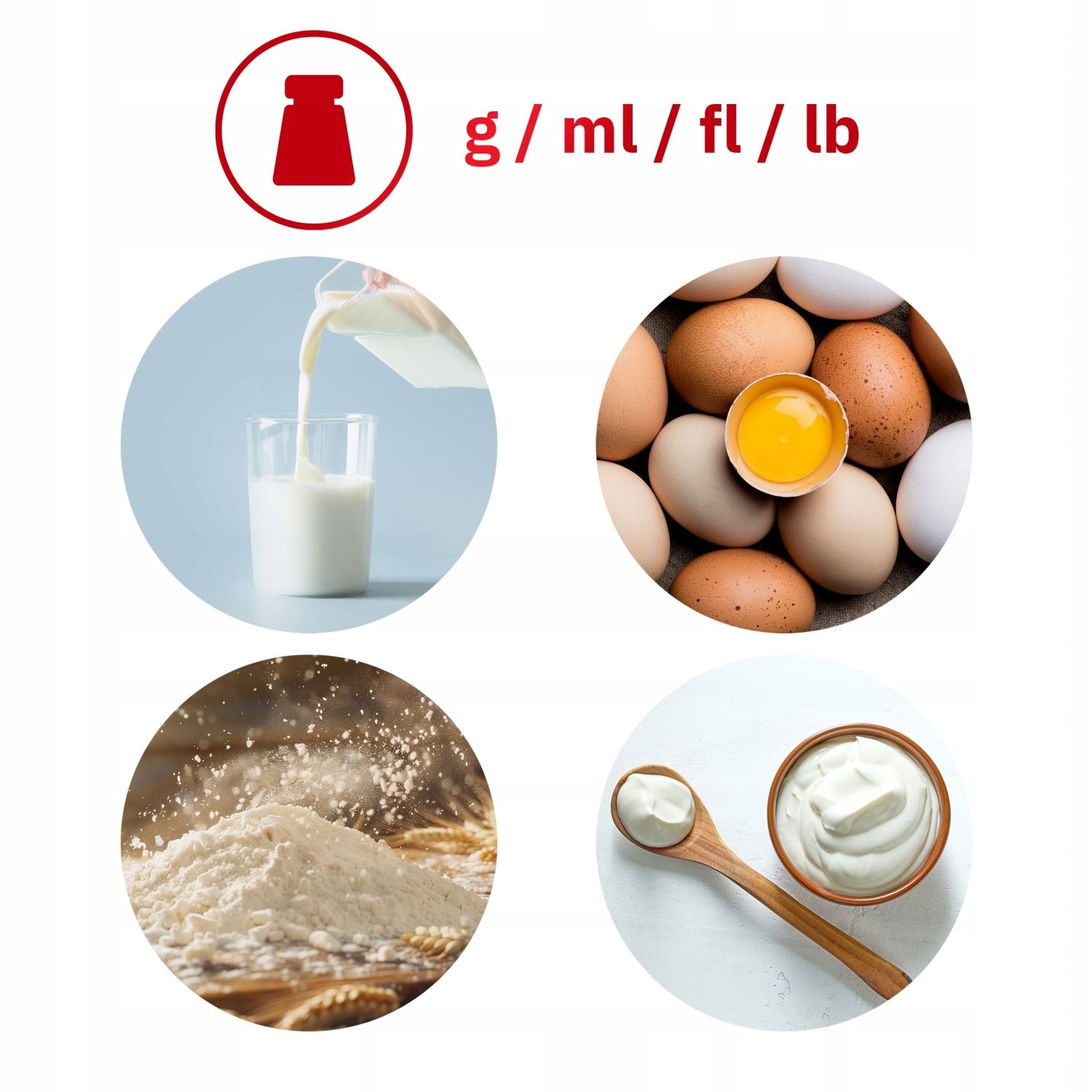 Webber Keukenweegschaal HANDY EK4390 - Precisie met 1,8L Inox Mengkom