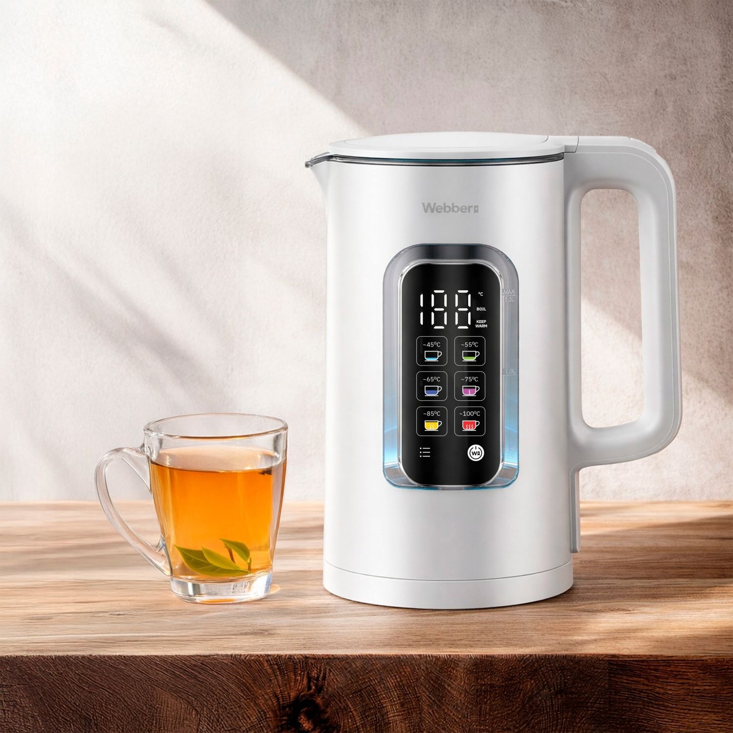 Webber ELIYA WK110 Waterkoker - Glas met 6 Temperatuurstanden