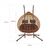 NUFORMA Hangstoel 2-persoons Cornino - Luxe Cocon met 220kg Capaciteit