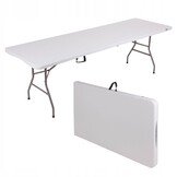 AGD SELECT Cateringtafel 240 cm - Opvouwbaar voor 10 Personen Wit