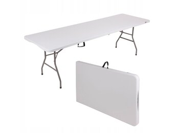 AGD SELECT Cateringtafel 240 cm - Opvouwbaar voor 10 Personen Wit