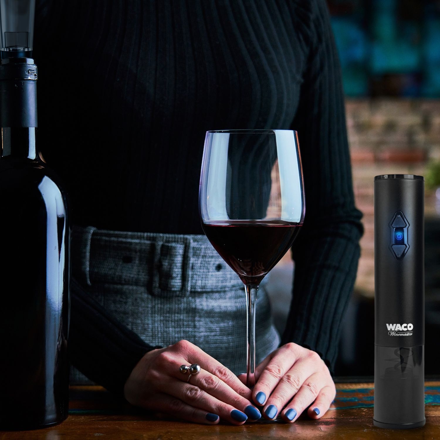 Waco OW6 Elektrische Wijnopener Set - Opent elke fles in 8 seconden