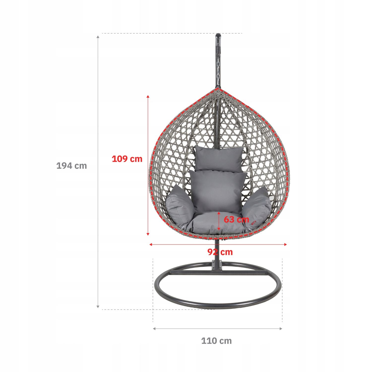 NUFORMA hangstoel Cornino - luxe schommelstoel voor binnen en buiten
